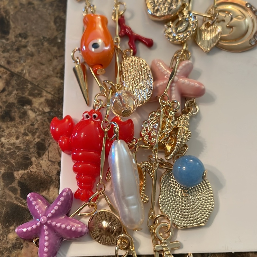 Long Multilayered Seaside Charm Necklace - Picture 8 of 9